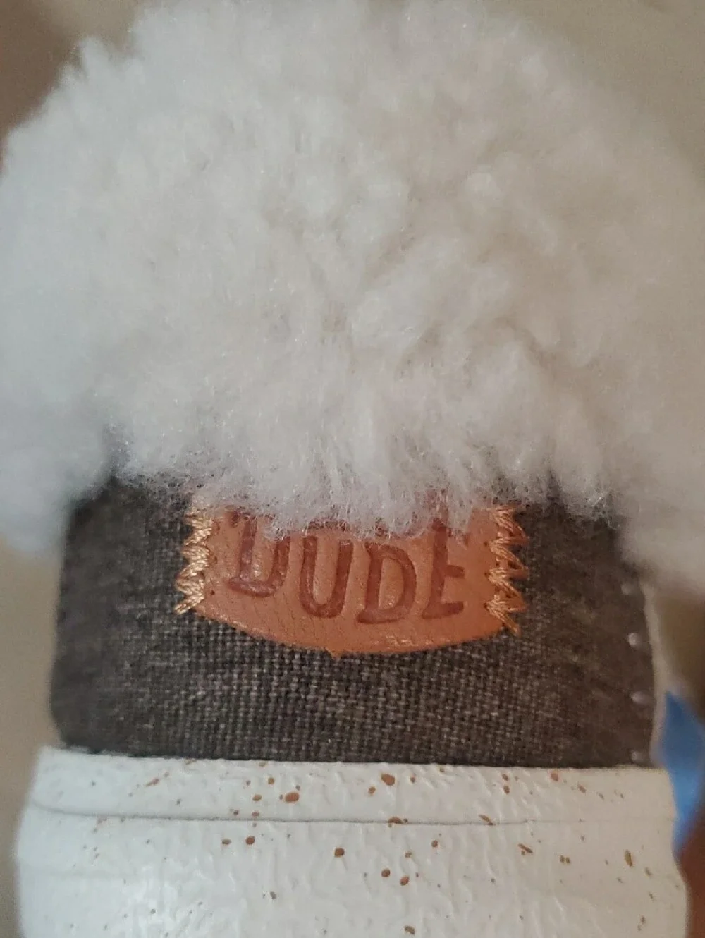 Hey Dude Kids Grey Woven Slip-On Slippers with White Shearling Collar Size 2